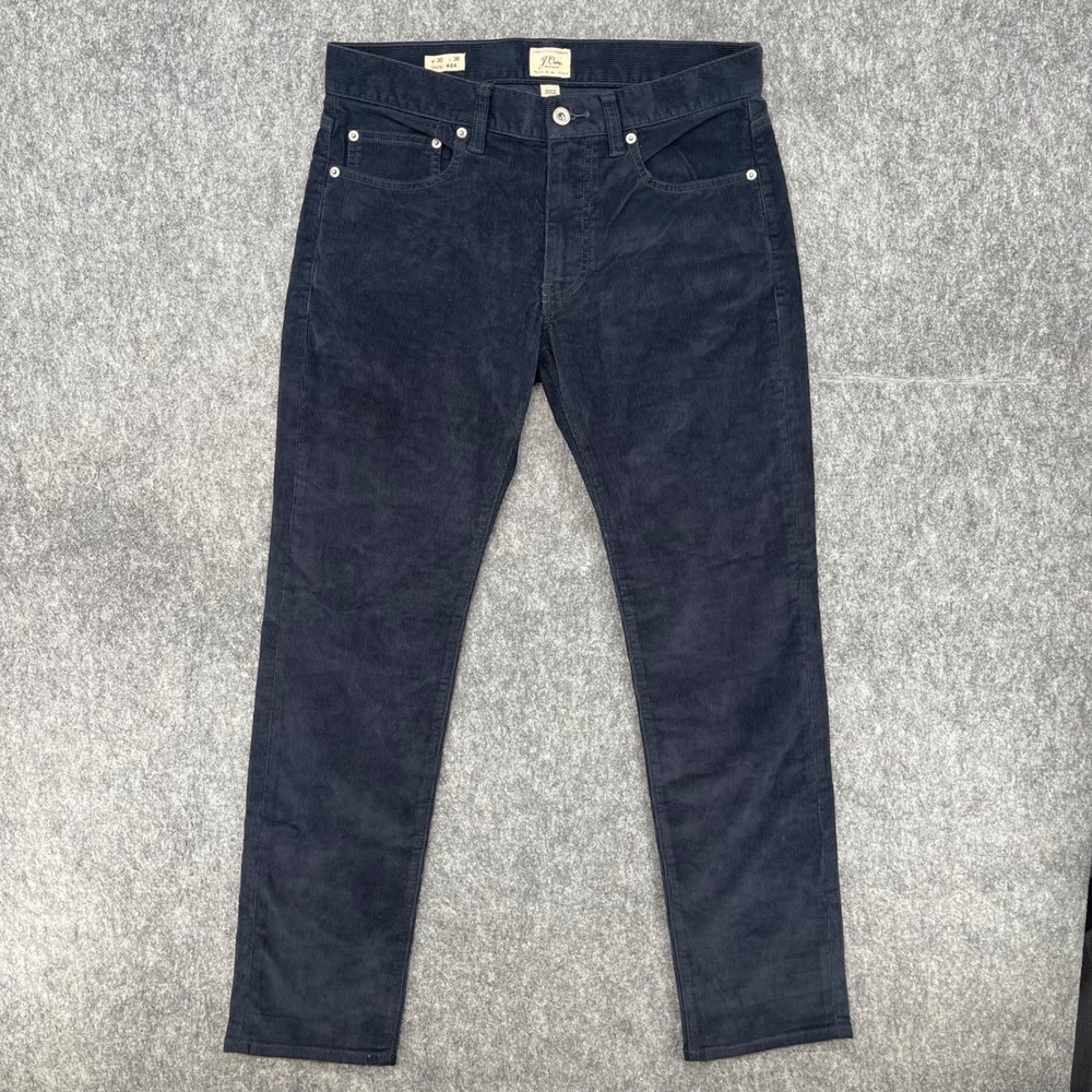 J.Crew Pants Mens 30x29 Navy Blue 484 Slim Fit Corduroy 5-Pocket